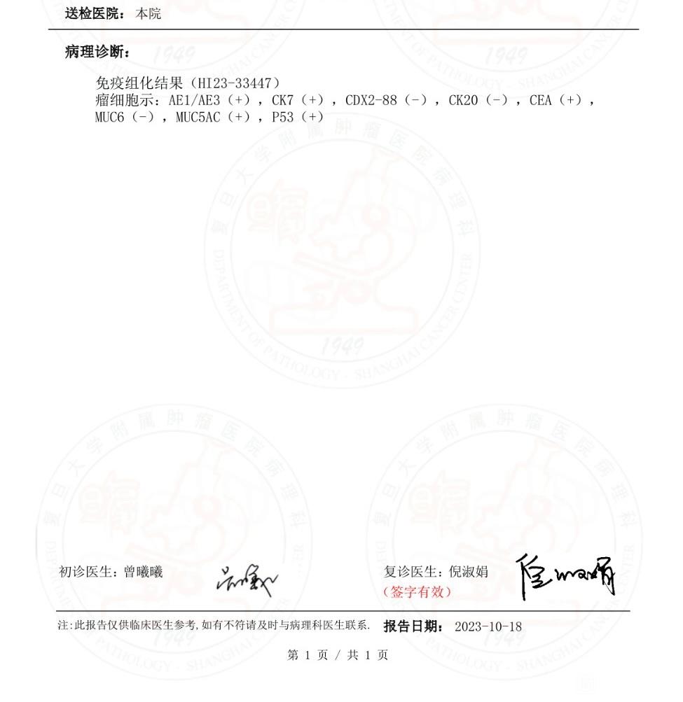 有没有懂免疫组化的，帮看一下结果